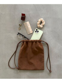 Drawstring Pouch LOWRYS FARM ローリーズファーム バッグ ショルダーバッグ ホワイト ブラウン ベージュ【送料無料】[Rakuten Fashion]