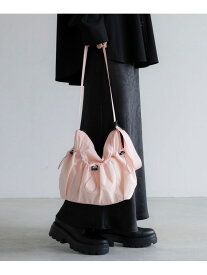 【撥水・500mlペットボトル収納可】ドロストポケットショルダーBAG LOWRYS FARM ローリーズファーム バッグ ショルダーバッグ ピンク グレー ブラック【先行予約】*【送料無料】[Rakuten Fashion]