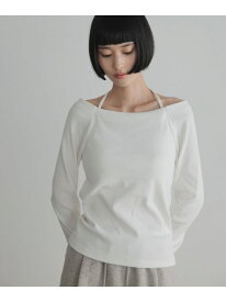 スクエアカップツキLS LOWRYS FARM ローリーズファーム トップス カットソー・Tシャツ ホワイト グレー ブラック【送料無料】[Rakuten Fashion]