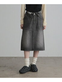 CONE/Wウエストミディスカート LOWRYS FARM ローリーズファーム スカート ロング・マキシスカート ブラック ブルー【送料無料】[Rakuten Fashion]