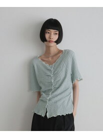 【SALE／30%OFF】カットギャザーカーディガンSS LOWRYS FARM ローリーズファーム トップス カットソー・Tシャツ ブルー ブラック ホワイト【RBA_E】[Rakuten Fashion]