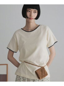 【SALE／50%OFF】パイルリンガープルオーバーSS LOWRYS FARM ローリーズファーム トップス カットソー・Tシャツ ブルー ブラック ホワイト【RBA_E】[Rakuten Fashion]