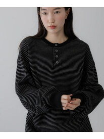 【LFM(U)】スウェットライクニットヘンリー LOWRYS FARM ローリーズファーム トップス スウェット・トレーナー ネイビー ブラウン【先行予約】*【送料無料】[Rakuten Fashion]