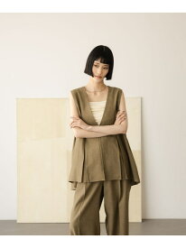 【SALE／60%OFF】ホップサックベスト LOWRYS FARM ローリーズファーム ジャケット・アウター その他のジャケット・アウター ブラウン ベージュ グレー【RBA_E】[Rakuten Fashion]