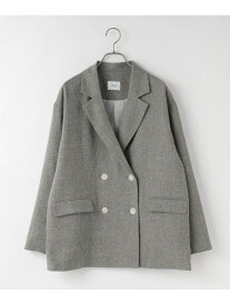 【SALE／60%OFF】メランジツイルジャケット LOWRYS FARM ローリーズファーム ジャケット・アウター テーラードジャケット・ブレザー グレー ネイビー ブラウン【RBA_E】[Rakuten Fashion]
