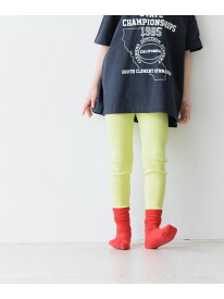 カラーリブレギンス LOWRYS FARM ローリーズファーム 靴下・レッグウェア レギンス・スパッツ ホワイト グレー ピンク オレンジ イエロー グリーン ブルー ネイビー パープル[Rakuten Fashion]