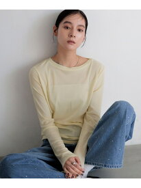 ナイロンシアータイトLS LOWRYS FARM ローリーズファーム トップス カットソー・Tシャツ ブラウン イエロー ホワイト ブラック ブルー ピンク[Rakuten Fashion]