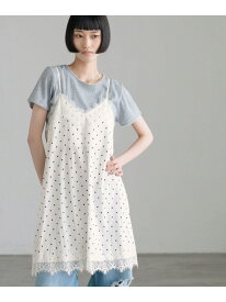 ビンテージレースミニワンピース LOWRYS FARM ローリーズファーム ワンピース・ドレス チュニック ホワイト ブラック【送料無料】[Rakuten Fashion]