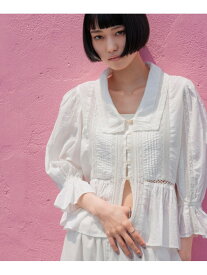 【SALE／30%OFF】INDIAレースカラーブラウス6S LOWRYS FARM ローリーズファーム トップス シャツ・ブラウス ブラック ホワイト【RBA_E】【送料無料】[Rakuten Fashion]