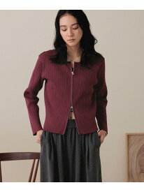 【SALE／52%OFF】【WEB先行予約】WZIPリブカーディガンLS LOWRYS FARM ローリーズファーム トップス カーディガン レッド ブラック ホワイト ブルー【RBA_E】[Rakuten Fashion]