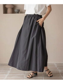 【SALE／60%OFF】ギャザーボリュームスカート LOWRYS FARM ローリーズファーム スカート ロング・マキシスカート ブラック グレー ベージュ【RBA_E】[Rakuten Fashion]