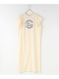 【SALE／20%OFF】2WAYフリルロゴOPSS LOWRYS FARM ローリーズファーム ワンピース・ドレス ワンピース グレー ホワイト【RBA_E】【送料無料】[Rakuten Fashion]