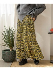 【SALE／67%OFF】(W)マジョリカプリーツSK LOWRYS FARM ローリーズファーム スカート ロング・マキシスカート ブラック イエロー【RBA_E】[Rakuten Fashion]