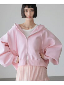 ZIPショートフーディ LOWRYS FARM ローリーズファーム トップス スウェット・トレーナー ホワイト ブラック ピンク ネイビー グレー イエロー ブラウン【送料無料】[Rakuten Fashion]
