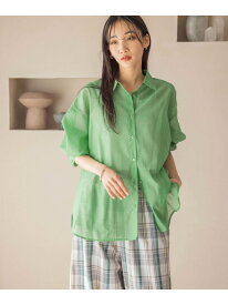 【SALE／30%OFF】シアーシャツLS* LOWRYS FARM ローリーズファーム トップス シャツ・ブラウス ピンク ブルー グリーン ホワイト イエロー グレー【RBA_E】[Rakuten Fashion]