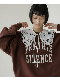 【SALE／40%OFF】レースカラーカレッジウラケプルオーバー LOWRYS FARM ローリーズファーム トップス スウェット・トレーナー ネイビー グレー ブラウン【RBA_E】【送料無料】[Rakuten Fashion]