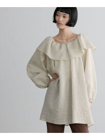 【SALE／30%OFF】2WAYチェックミニワンピース LOWRYS FARM ローリーズファーム ワンピース・ドレス チュニック ブラウン ホワイト グレー【RBA_E】【送料無料】[Rakuten Fashion]