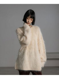 【SALE／30%OFF】シャギーチュニックプルオーバー LOWRYS FARM ローリーズファーム トップス ニット ホワイト ピンク グレー【RBA_E】【送料無料】[Rakuten Fashion]