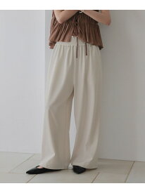 ギャザーワイドイージーパンツ LOWRYS FARM ローリーズファーム パンツ その他のパンツ グレー ブラック ホワイト グリーン ベージュ ブルー【送料無料】[Rakuten Fashion]