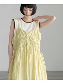 【SALE／50%OFF】クリンクルワッシャーミニワンピース LOWRYS FARM ローリーズファーム トップス その他のトップス ブラック ブラウン イエロー ベージュ【RBA_E】[Rakuten Fashion]