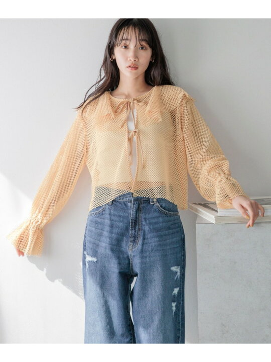 楽天市場】【SALE／73%OFF】メッシュリボンブラウスLS LOWRYS FARM 