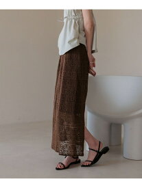 【SALE／50%OFF】カットレースタイトスカート LOWRYS FARM ローリーズファーム スカート ロング・マキシスカート グリーン ホワイト ブラック ブラウン【RBA_E】[Rakuten Fashion]