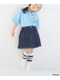 【SALE／30%OFF】サイドポケットデニムスカート LOWRYS FARM ローリーズファーム スカート ミニスカート ブルー ブラック【RBA_E】[Rakuten Fashion]