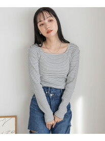 【SALE／30%OFF】【前後着用可能】2WAYタイトリブLS LOWRYS FARM ローリーズファーム トップス カットソー・Tシャツ ピンク ホワイト ブラック グレー【RBA_E】[Rakuten Fashion]