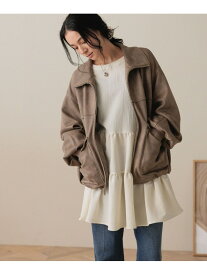 【SALE／60%OFF】レザーボリュームブルゾン LOWRYS FARM ローリーズファーム ジャケット・アウター ブルゾン・ジャンパー ホワイト グレー ブラウン【RBA_E】【送料無料】[Rakuten Fashion]