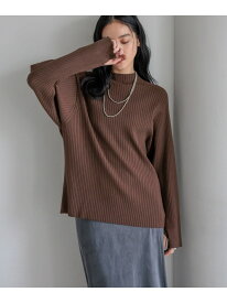 【SALE／30%OFF】ワイドリブプルオーバーLS LOWRYS FARM ローリーズファーム トップス ニット ブラウン ホワイト ブラック パープル【RBA_E】[Rakuten Fashion]