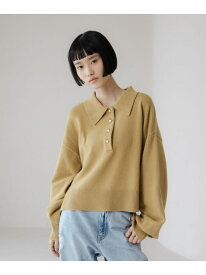 【SALE／20%OFF】ポロニットLS LOWRYS FARM ローリーズファーム トップス ニット イエロー ブラウン グレー ホワイト【RBA_E】【送料無料】[Rakuten Fashion]