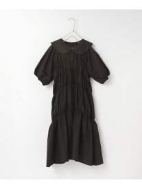 【SALE／40%OFF】シャーリングワンピース LOWRYS FARM ローリーズファーム ワンピース・ドレス ワンピース ピンク ブラック【RBA_E】[Rakuten Fashion]