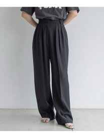 【SALE／30%OFF】【yuw】カルゼダブルタックワイドパンツ yuw ローリーズファーム パンツ その他のパンツ グリーン カーキグリーン ブラック グレー ブラウン【RBA_E】【送料無料】[Rakuten Fashion]