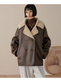 【SALE／20%OFF】ムートンジャケット LOWRYS FARM ローリーズファーム ジャケット・アウター ムートンコート ブラック ブラウン【RBA_E】【送料無料】[Rakuten Fashion]