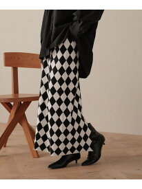 ニットタイトスカート LOWRYS FARM ローリーズファーム スカート ロング・マキシスカート ブラウン ホワイト ブラック レッド【先行予約】*【送料無料】[Rakuten Fashion]