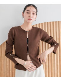 コンパクトニットカーディガン LOWRYS FARM ローリーズファーム トップス ニット ブラック ホワイト ブラウン【送料無料】[Rakuten Fashion]