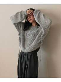 【SALE／66%OFF】ドロストモヘアVプルオーバーLS LOWRYS FARM ローリーズファーム トップス ニット ピンク ベージュ グレー ブラック【RBA_E】[Rakuten Fashion]