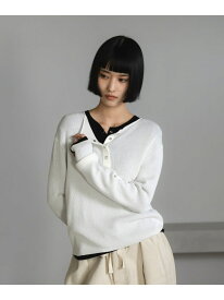 シアーヘンリーニットプルオーバー LOWRYS FARM ローリーズファーム トップス ニット ブラウン ブラック ホワイト【先行予約】*【送料無料】[Rakuten Fashion]