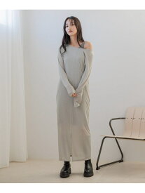 【SALE／50%OFF】マルチWAY2Pレイヤーワンピース LOWRYS FARM ローリーズファーム ワンピース・ドレス ワンピース ブラウン グレー【RBA_E】【送料無料】[Rakuten Fashion]