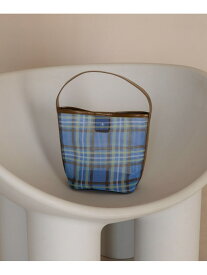 【SALE／44%OFF】シアーチェックトートBAG LOWRYS FARM ローリーズファーム バッグ トートバッグ ブルー レッド【RBA_E】[Rakuten Fashion]