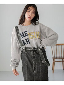 【SALE／50%OFF】ロゴリメイクウラケプルオーバー LOWRYS FARM ローリーズファーム トップス スウェット・トレーナー ネイビー グレー ホワイト【RBA_E】[Rakuten Fashion]