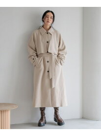 【SALE／20%OFF】ウールライクヨークコート LOWRYS FARM ローリーズファーム ジャケット・アウター ステンカラーコート ホワイト ブラック ブラウン グレー【RBA_E】【送料無料】[Rakuten Fashion]