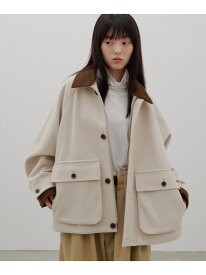 【LFM(U)】ウールライクハンティングジャケット LOWRYS FARM ローリーズファーム ジャケット・アウター ブルゾン・ジャンパー ホワイト ネイビー グレー【先行予約】*【送料無料】[Rakuten Fashion]