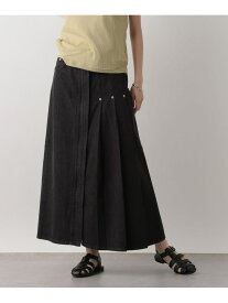 【SALE／50%OFF】デニムプリーツスカート LOWRYS FARM ローリーズファーム スカート ロング・マキシスカート グレー ブラック ブルー【RBA_E】【送料無料】[Rakuten Fashion]