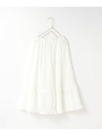 【SALE／30%OFF】スソフリルロングスカート LOWRYS FARM ローリーズファーム スカート ロング・マキシスカート ホワイト ブラック【RBA_E】[Rakuten Fashion]