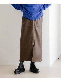 アソートZIPタイトスカート LOWRYS FARM ローリーズファーム スカート ロング・マキシスカート グレー ブラック ブラウン ホワイト【先行予約】*【送料無料】[Rakuten Fashion]