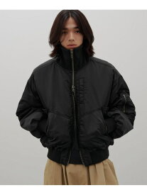 【LFM(U)】ハイネックショートMA-1 LOWRYS FARM ローリーズファーム ジャケット・アウター ブルゾン・ジャンパー カーキグリーン ブラック【先行予約】*【送料無料】[Rakuten Fashion]