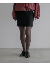 ニットタイトミニスカート LOWRYS FARM ローリーズファーム スカート ミニスカート ホワイト ブラック【送料無料】[Rakuten Fashion]