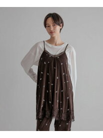ベロアシシュウレースミニワンピース LOWRYS FARM ローリーズファーム ワンピース・ドレス チュニック ブラウン ブラック【送料無料】[Rakuten Fashion]