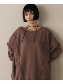 リメイクフウウラケLS LOWRYS FARM ローリーズファーム トップス スウェット・トレーナー ブラック ホワイト グレー ブラウン【送料無料】[Rakuten Fashion]